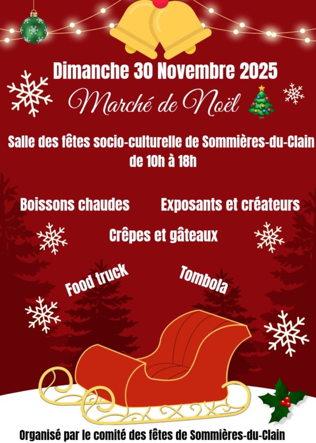 Marché de noël 2025 Sommières-du-Clain