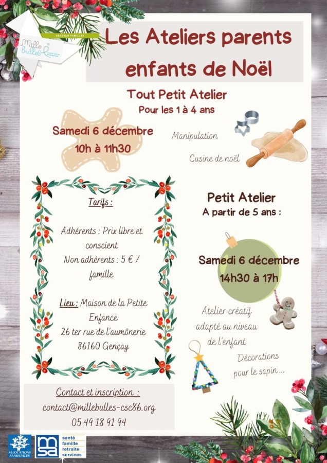 Les Ateliers parents enfants de Noël