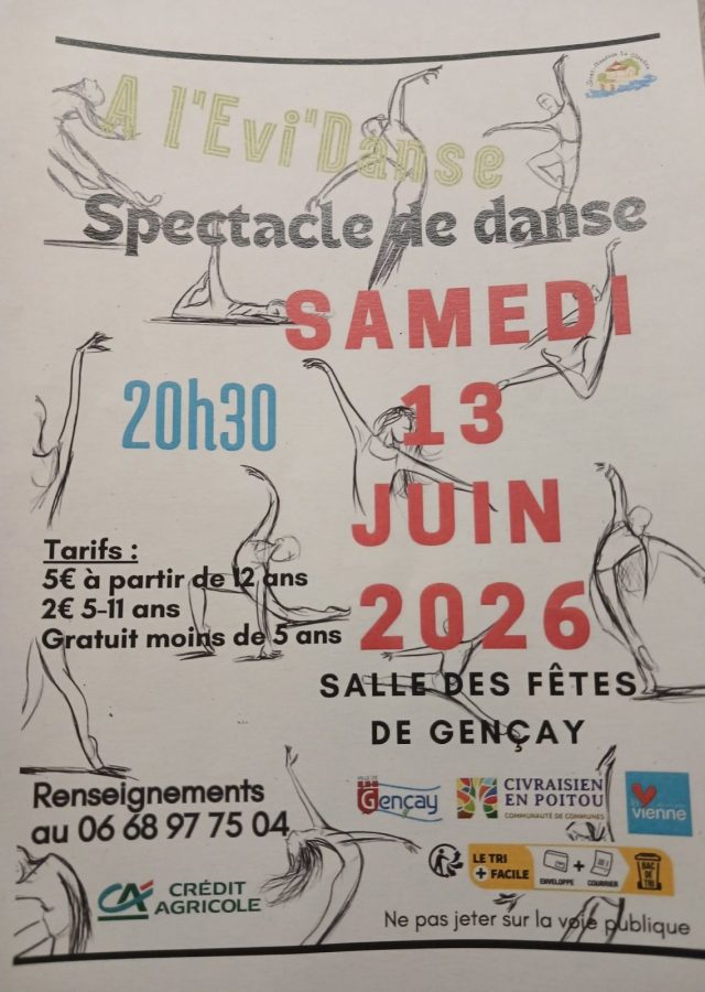 Spectacle de danse 2026