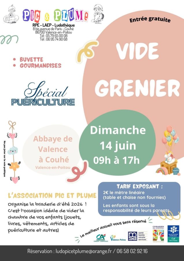 Vide grenier pic et plume 2026