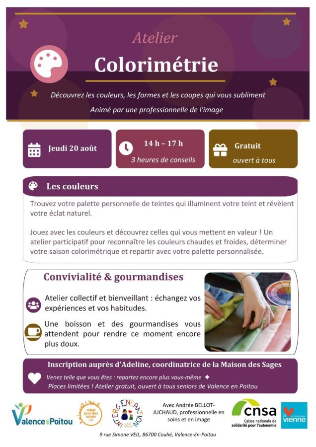 Atelier Colorimétrie
