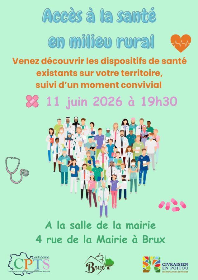 Affiche acces santé milieu rural brux