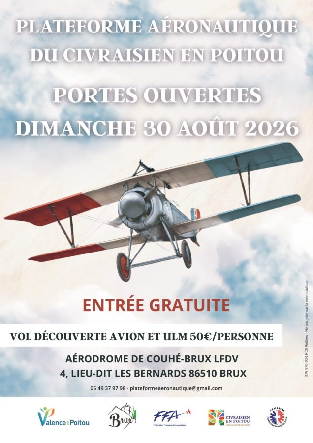 Affiche JPO AERO 2026 Plateforme Aéro du Civraisien en Poitou
