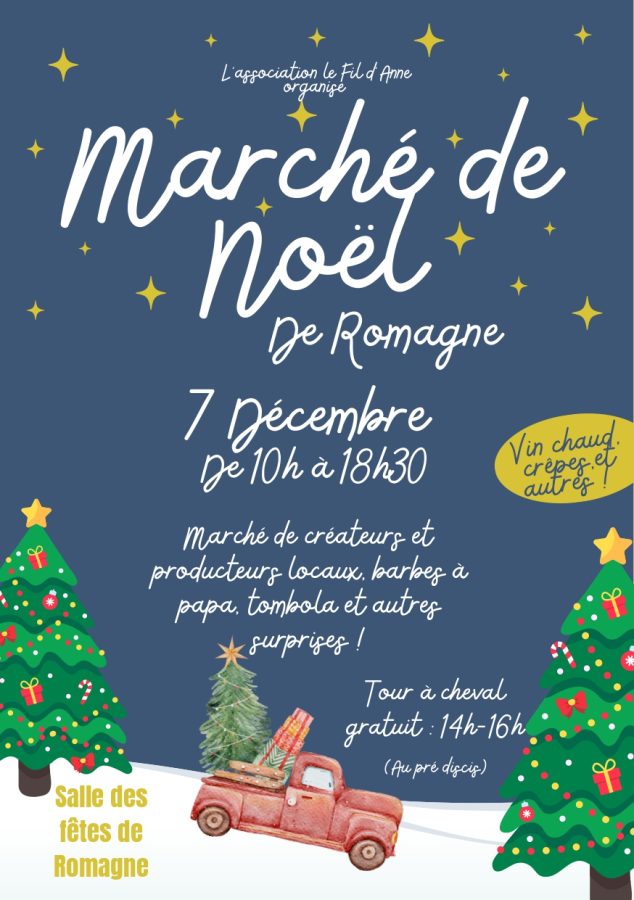 Affiche Marche de Noël Romagne 2025