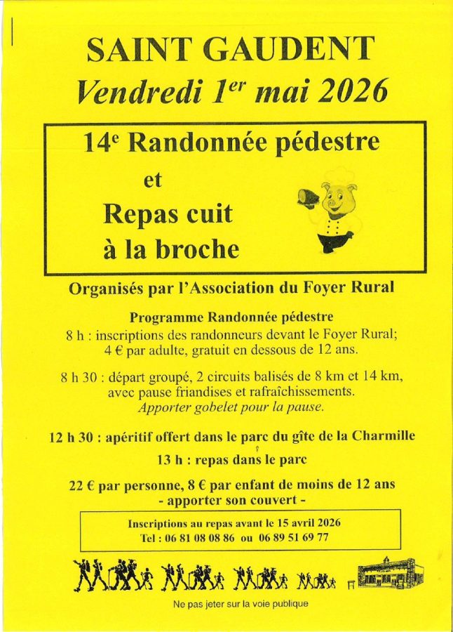 Randonnée st Gaudent 2026