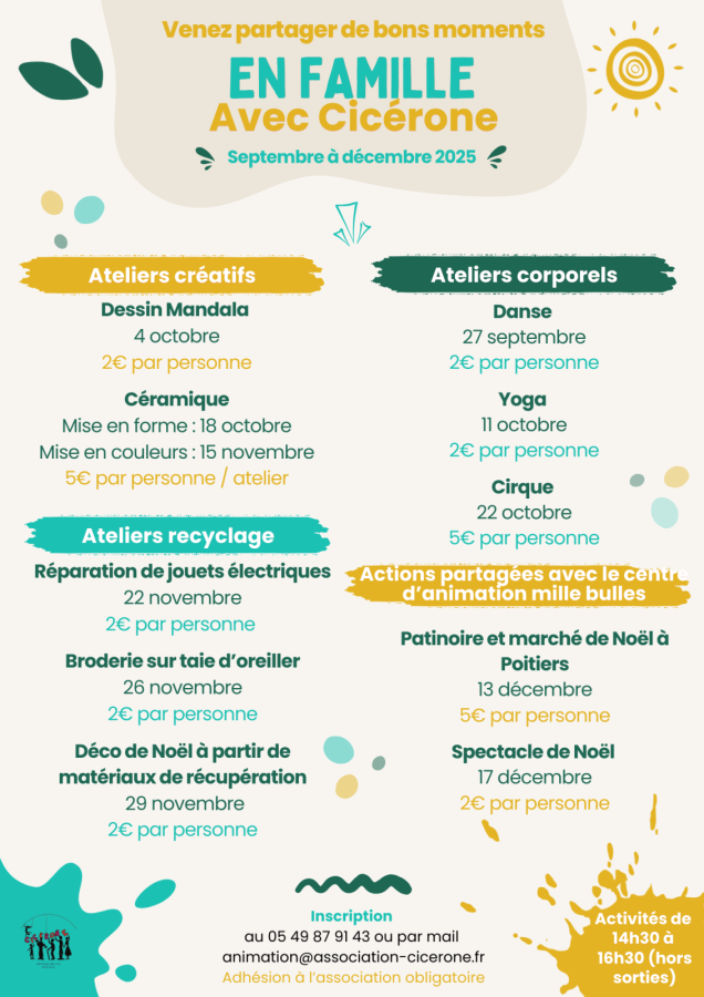 animations famille 2025 – Cicérone