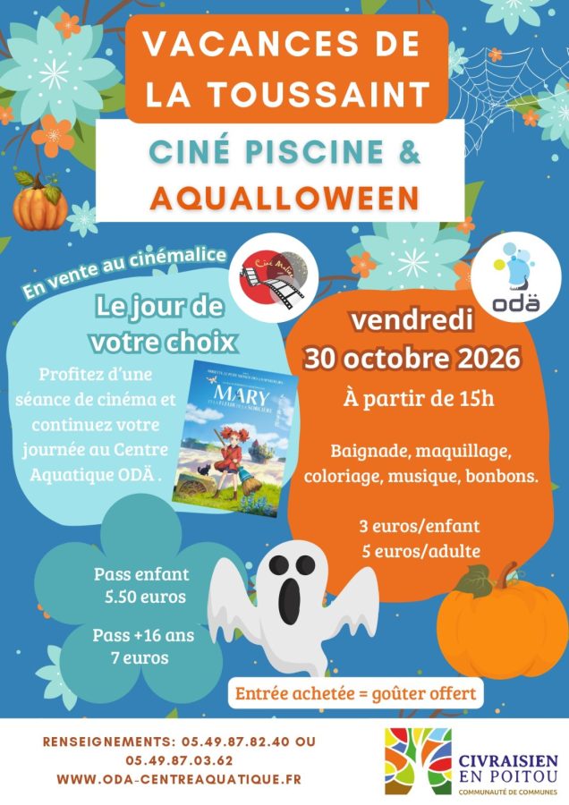 ciné piscine + aqualloween